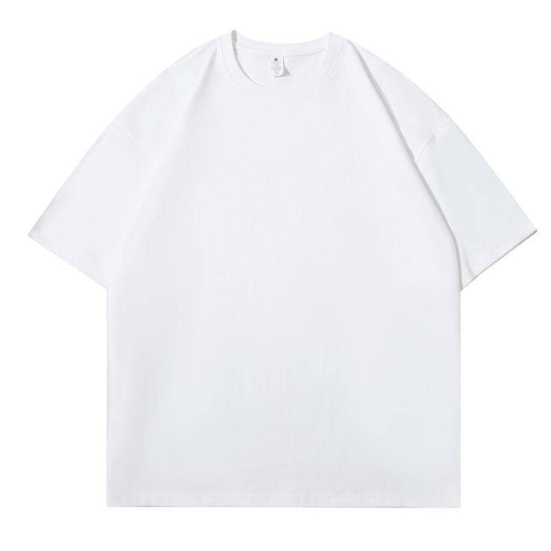 Solid Color Men's T-Shirt With Round Neck And Short Sleeve - front view