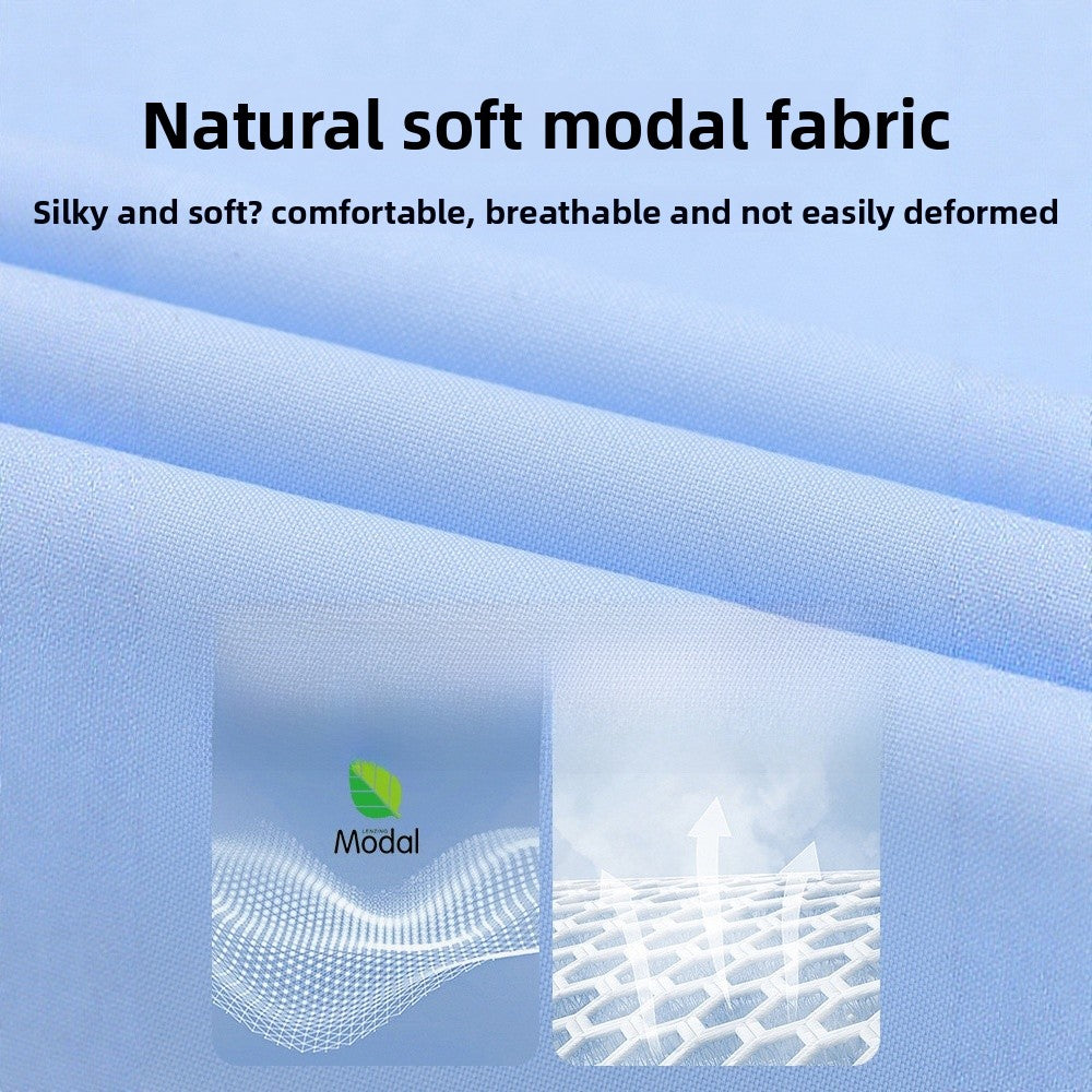 Solid Color Men's Shirt In Modal Fabric Featuring Long Sleeves For Comfortable Wear - view 2