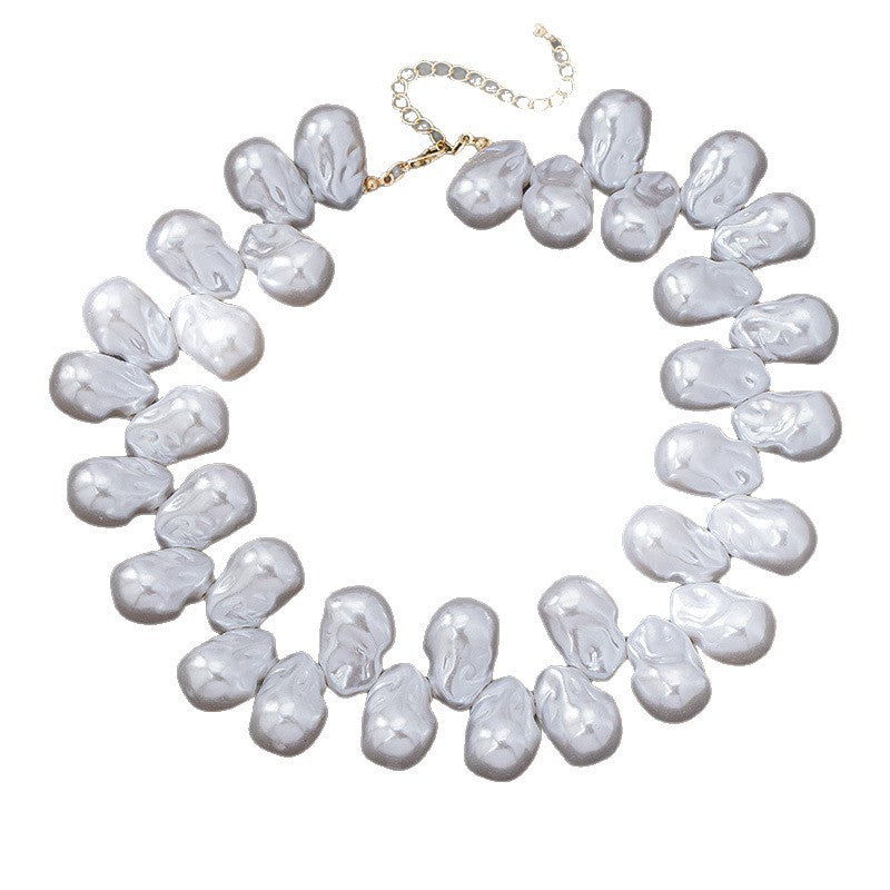 Bohemian Pearl Necklace For Women In Electroplated Alloy Featuring Layered Necklaces Design - view 5