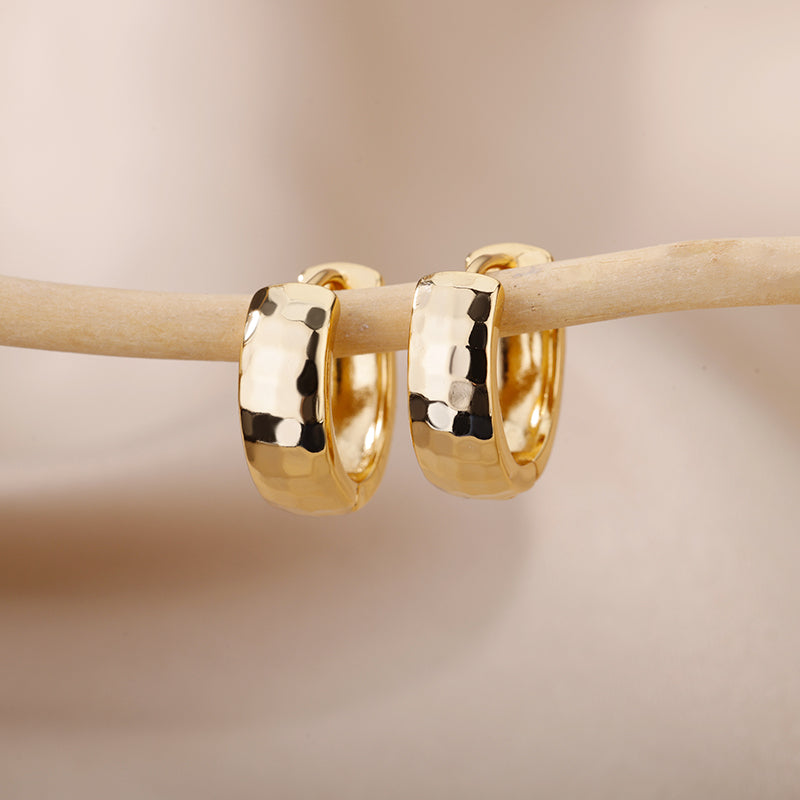 Geometric Three-dimensional Earrings For Women, 304 Stainless Steel With 18K Real Gold Plated PVD Coating 0.03µm Featuring Zircon Inlay - view 4