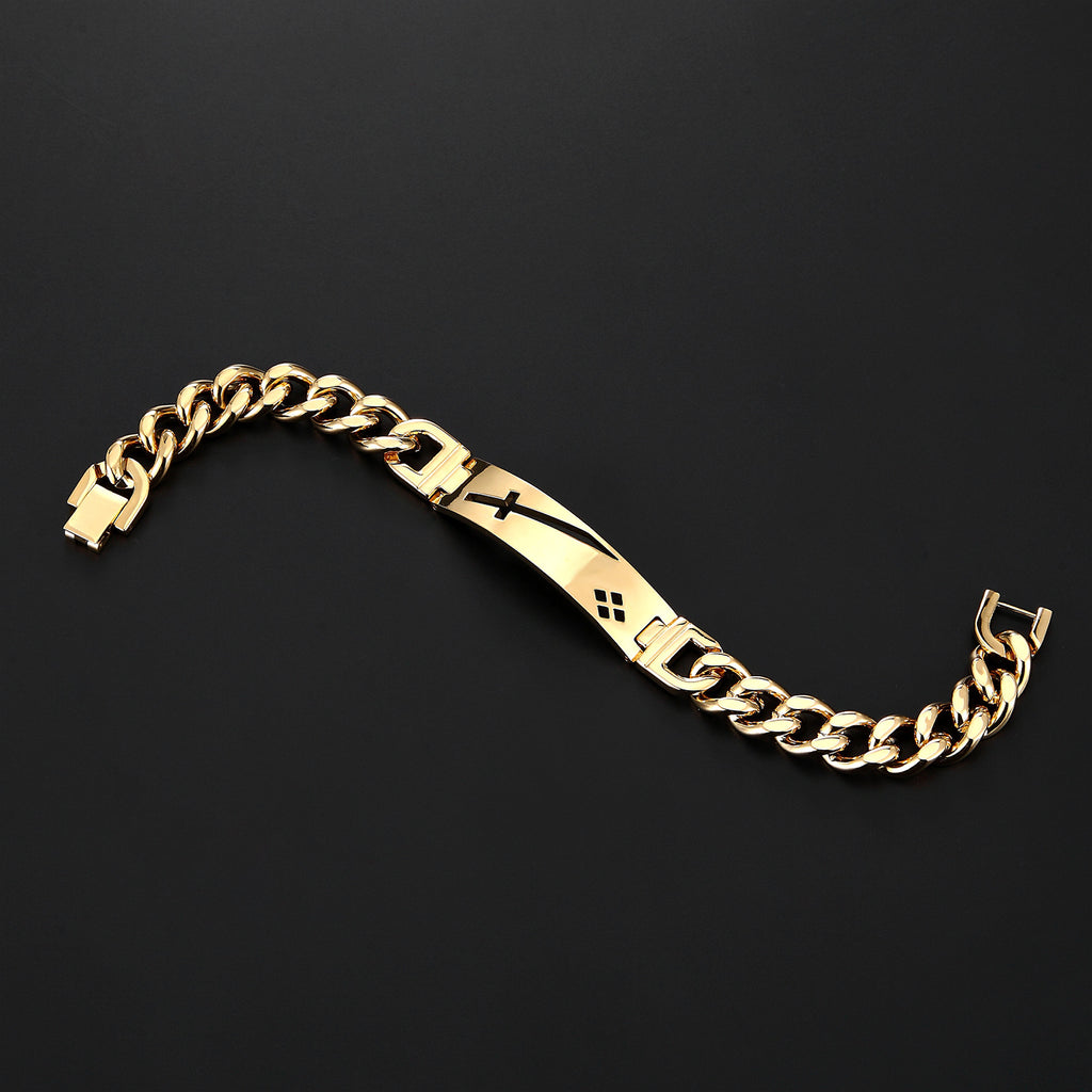 Geometric Men's Bracelets In Steel Color Featuring Electroplated Craftsmanship - view 3