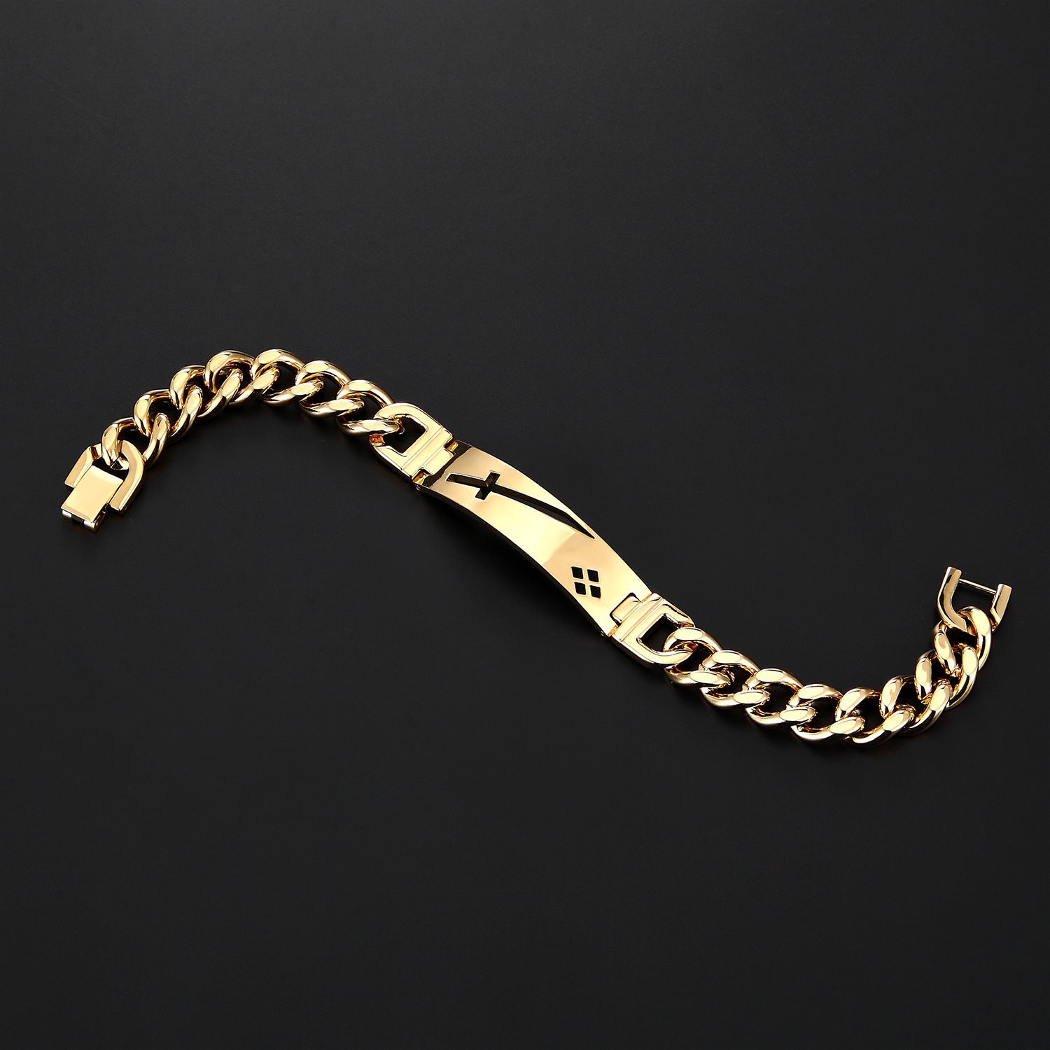 Geometric Men's Bracelets In Steel Color Featuring Electroplated Craftsmanship - view 3