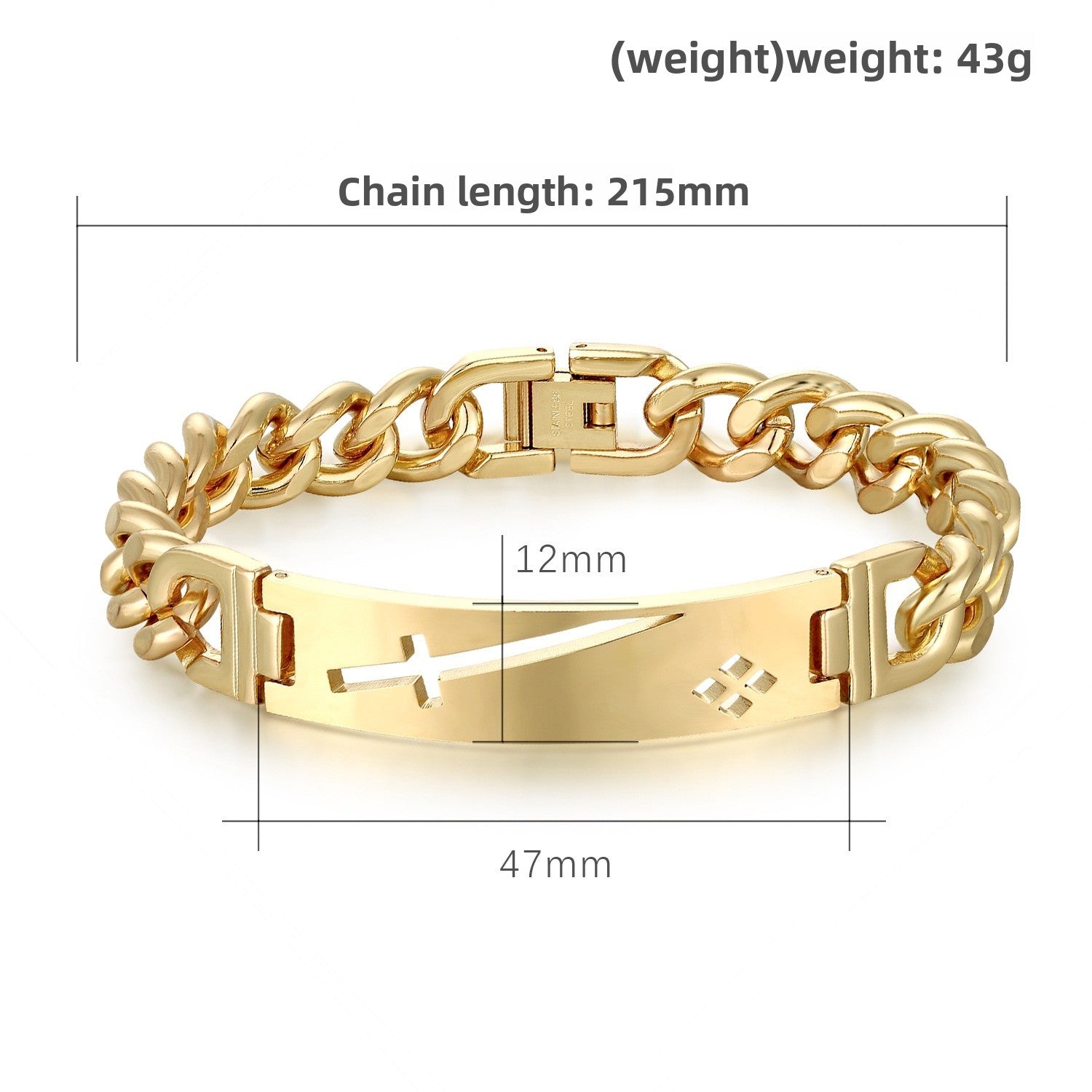 Geometric Men's Bracelets In Steel Color Featuring Electroplated Craftsmanship - view 5