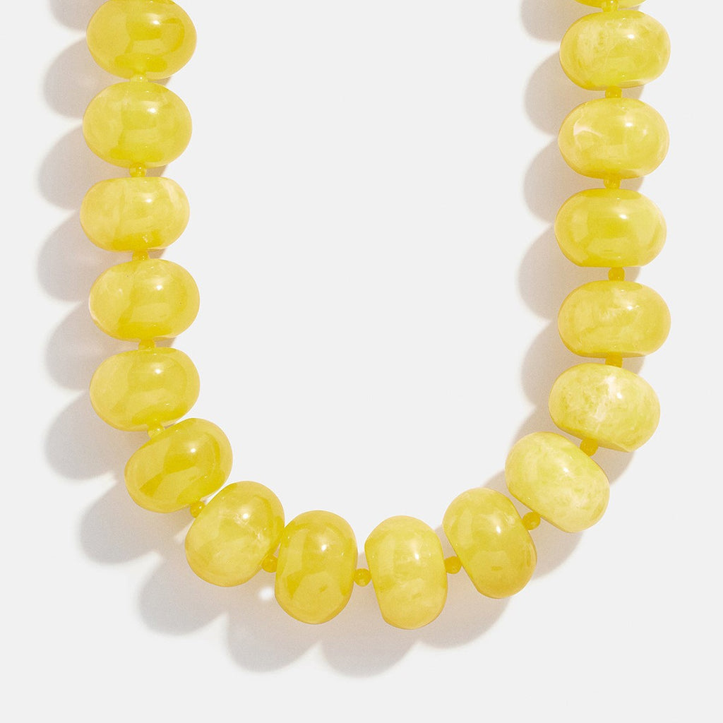 Round Beaded Chain Necklace For Casual Wear Featuring Acrylic Beading In Colour, Unisex Design - view 5