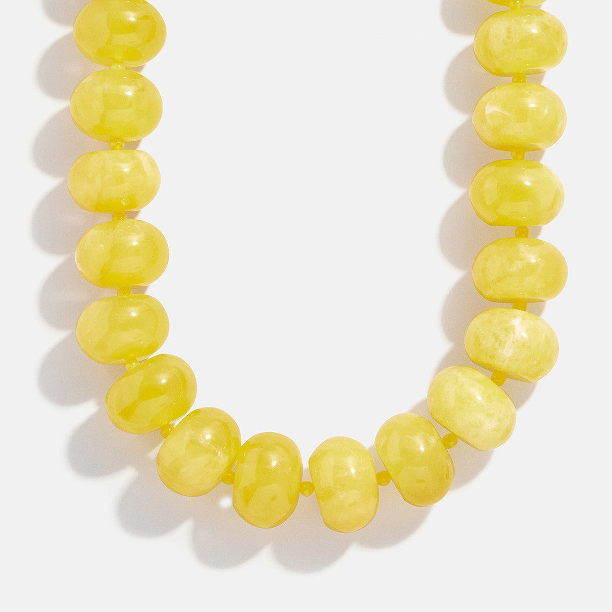 Round Beaded Chain Necklace For Casual Wear Featuring Acrylic Beading In Colour, Unisex Design - view 5