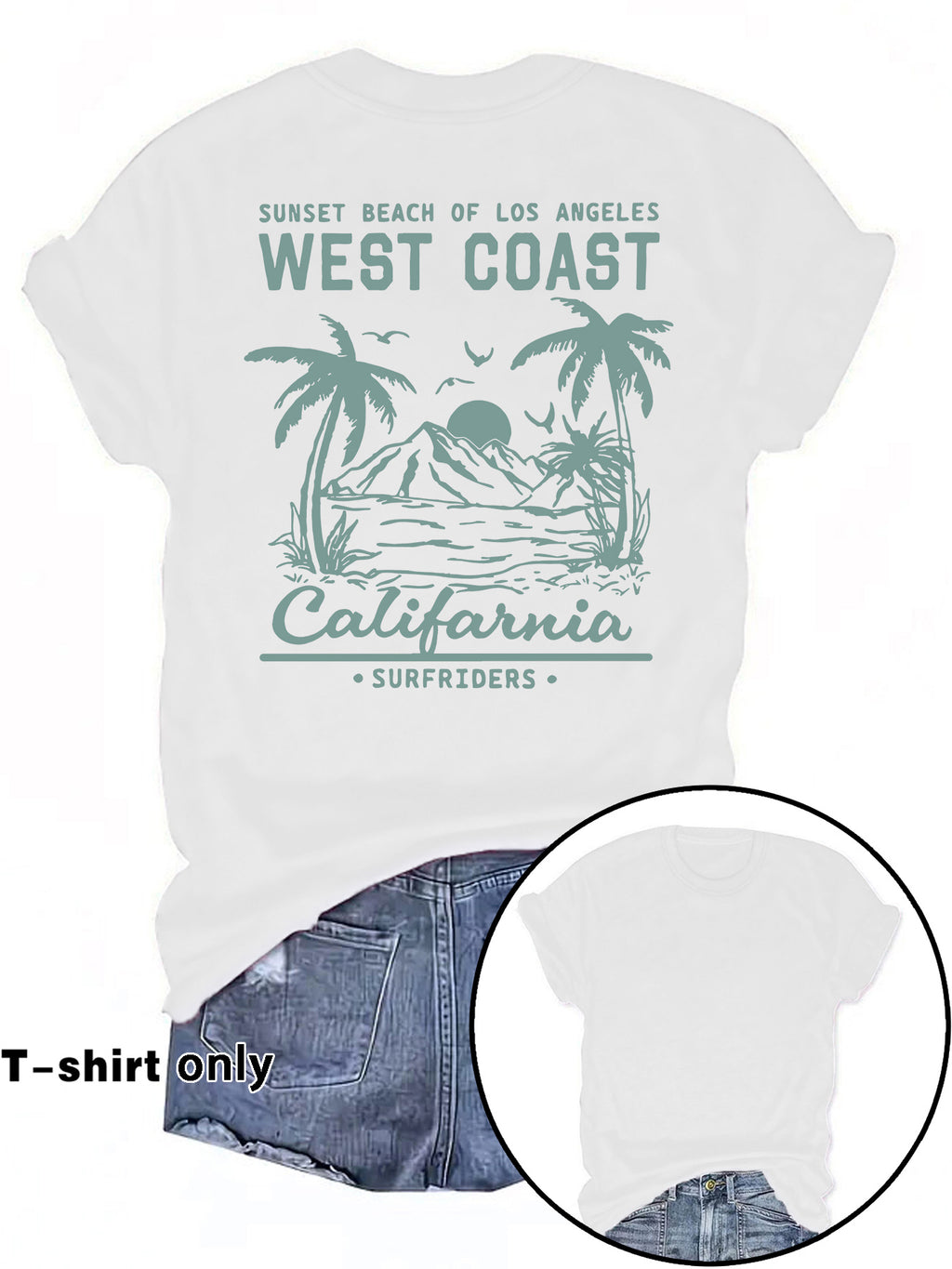 Casual Short Sleeve Rayon T-shirt With Printing, Comfortable And Stylish Women's Top - view 3