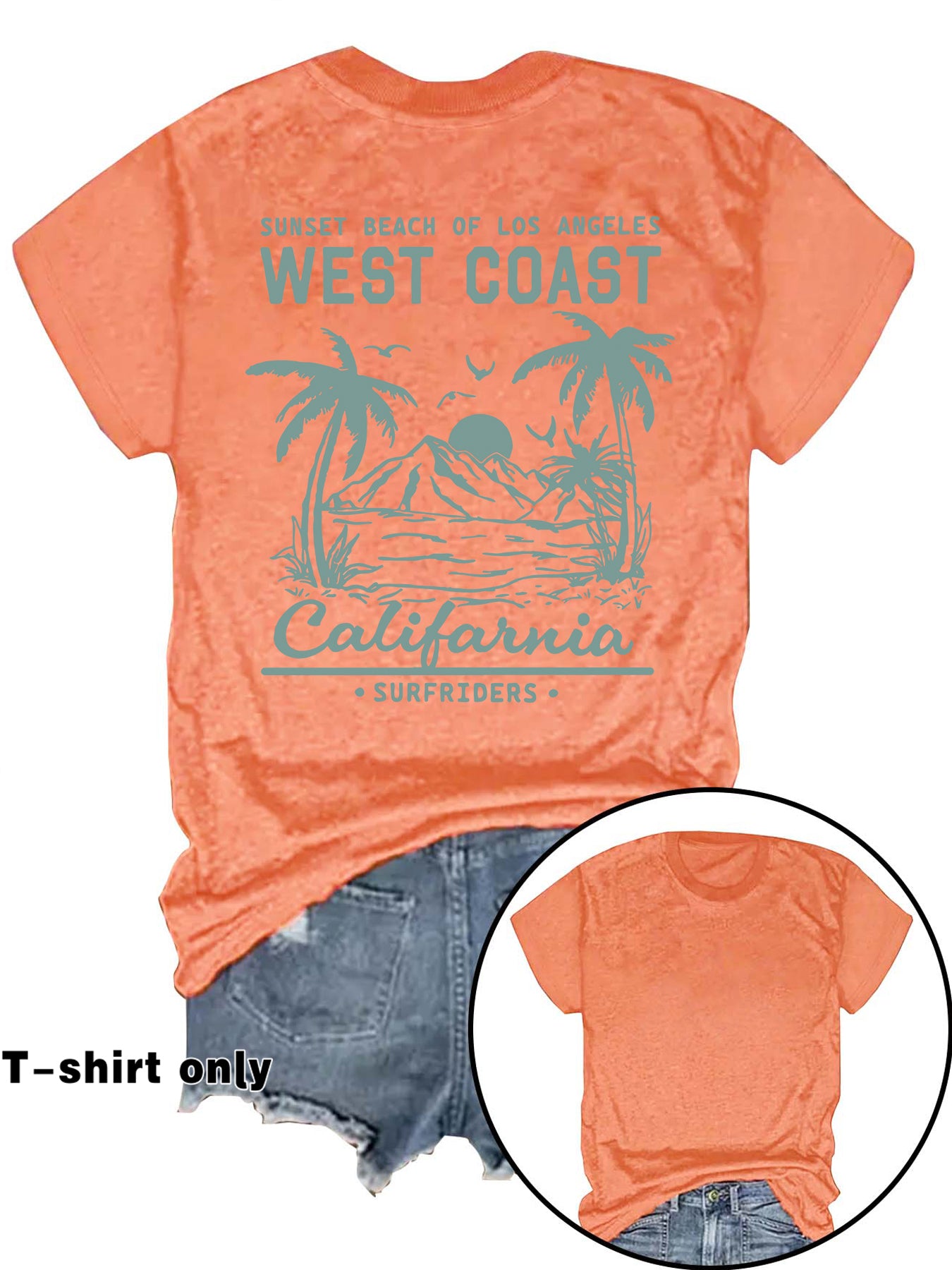Casual Short Sleeve Rayon T-shirt With Printing, Comfortable And Stylish Women's Top - view 4