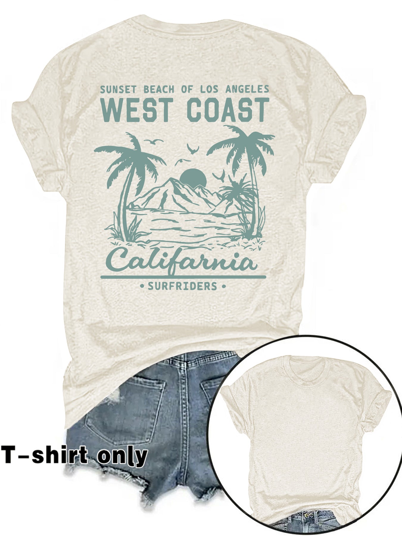 Casual Short Sleeve Rayon T-shirt With Printing, Comfortable And Stylish Women's Top - view 6