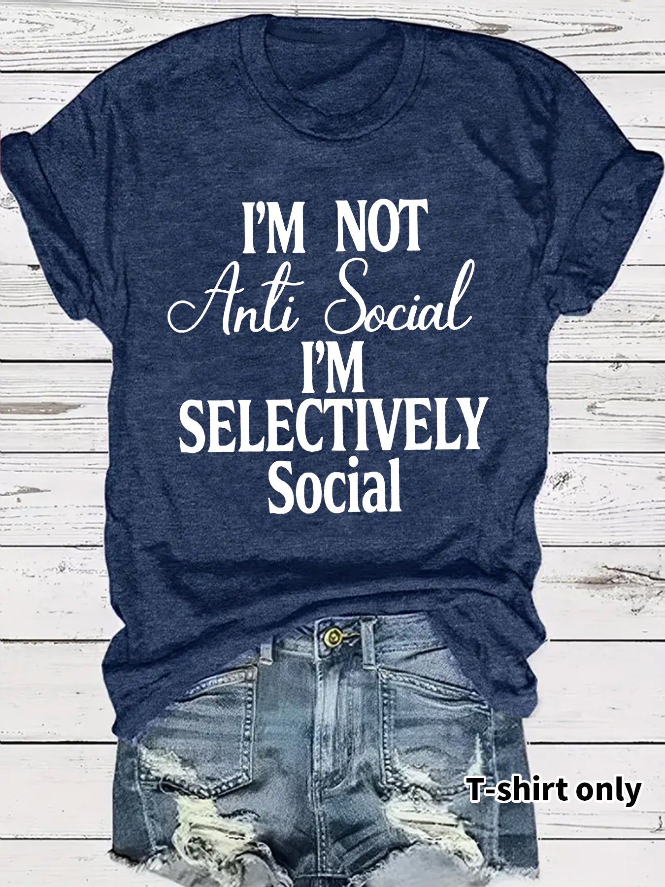 Casual Short Sleeve Rayon T-shirt With Printing, Stylish Women's Top - front view