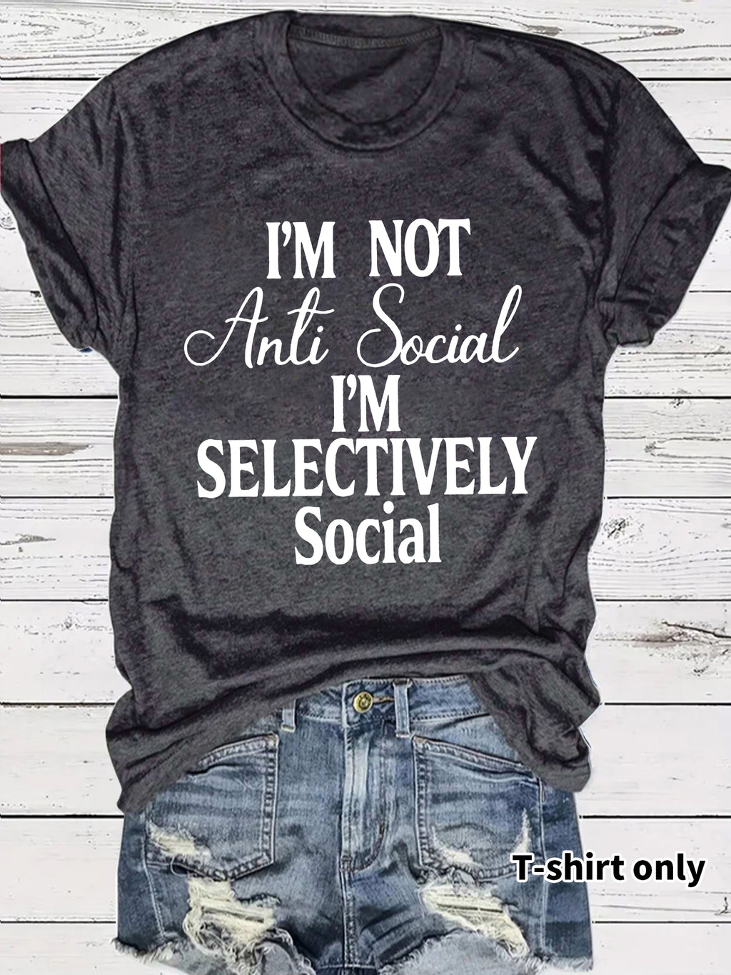 Casual Short Sleeve Rayon T-shirt With Printing, Stylish Women's Top - view 3