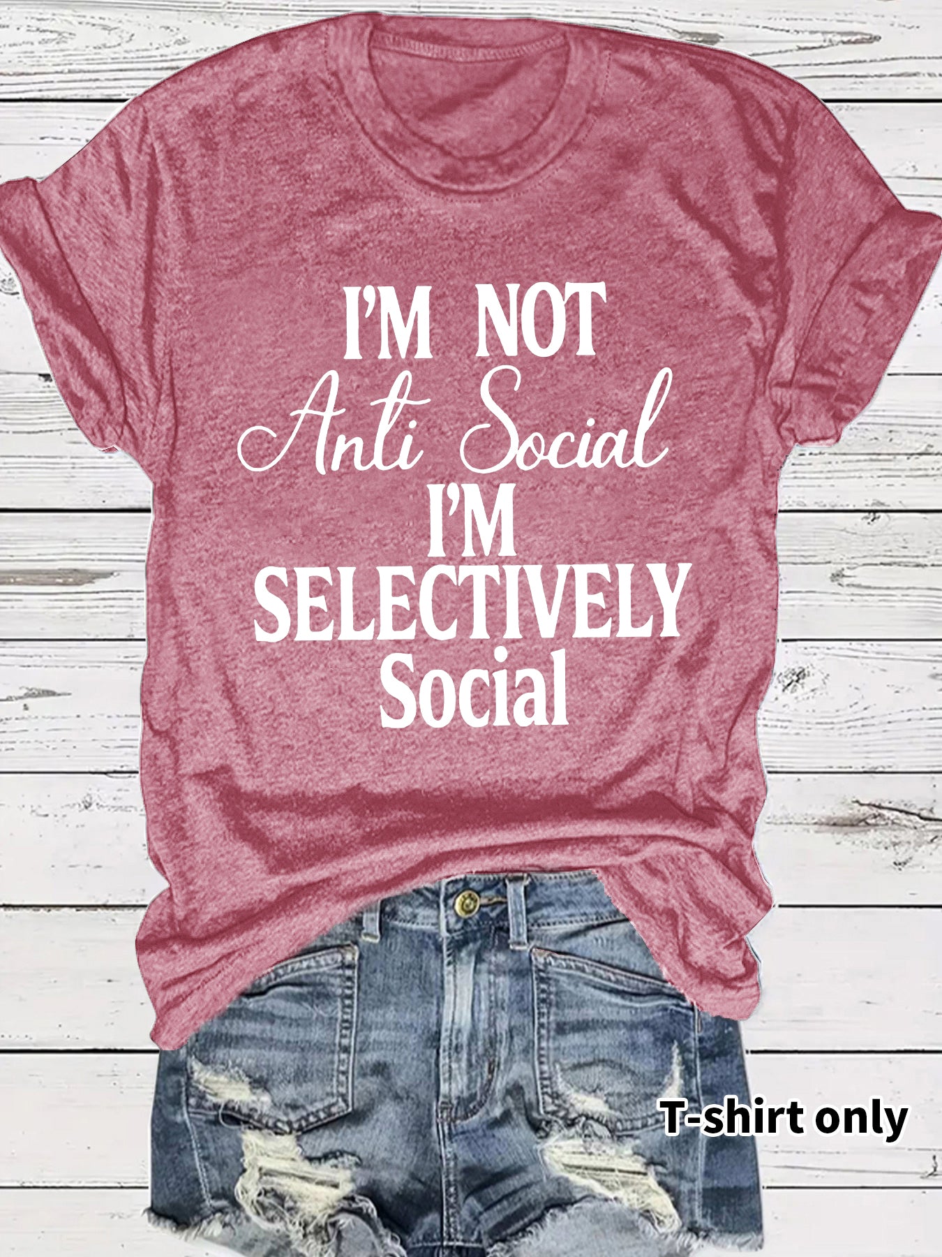 Casual Short Sleeve Rayon T-shirt With Printing, Stylish Women's Top - view 4