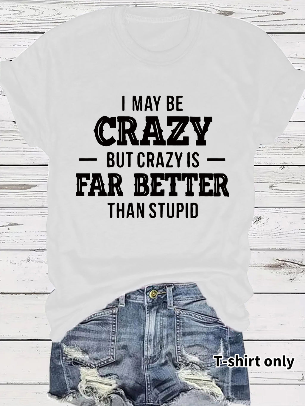 Casual Short Sleeve Rayon T-shirt With Printing, Comfortable Women's Top - front view