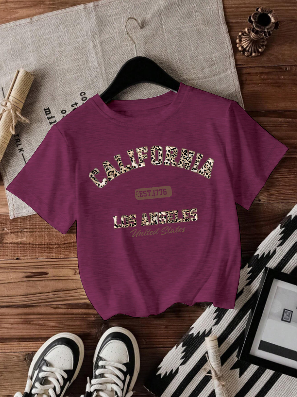 Casual Short Sleeve Rayon T-shirt With Printing, Comfortable And Stylish Women's Top - view 4