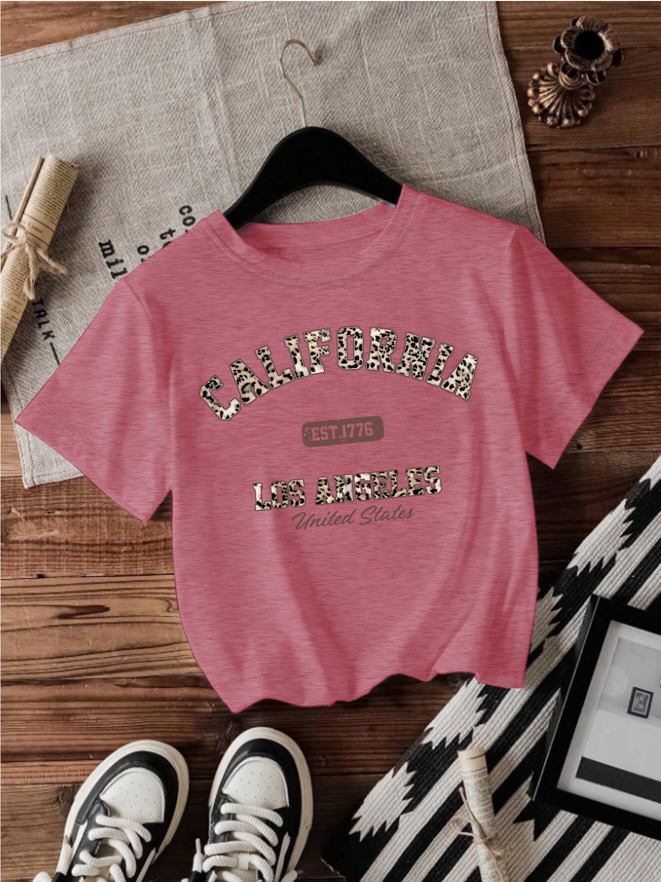 Casual Short Sleeve Rayon T-shirt With Printing, Comfortable And Stylish Women's Top - view 2