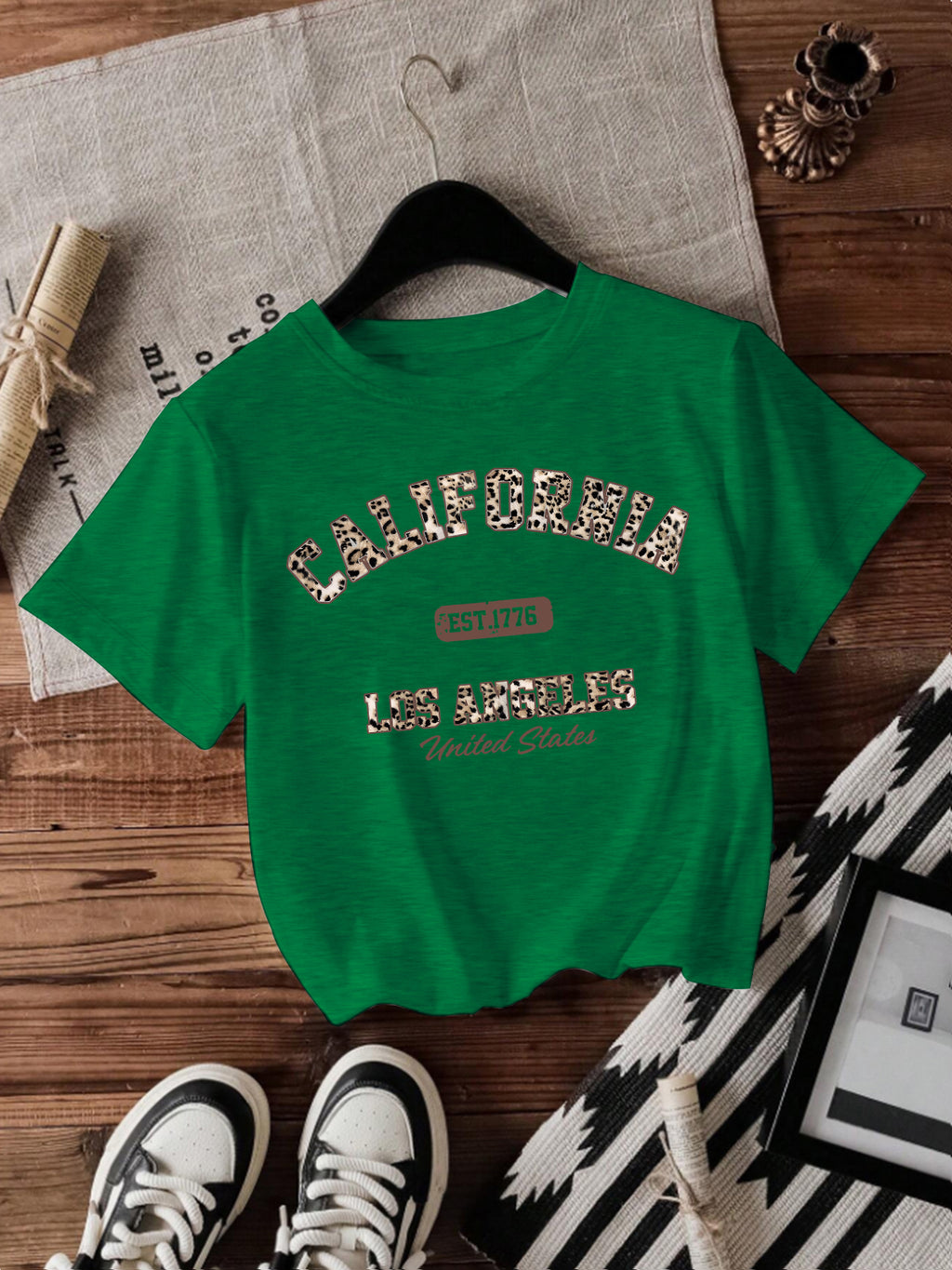 Casual Short Sleeve Rayon T-shirt With Printing, Comfortable And Stylish Women's Top - view 3