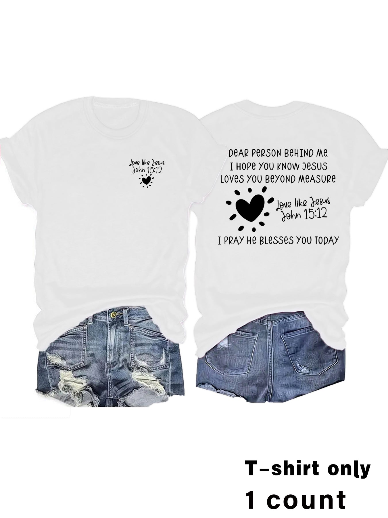 Casual Short Sleeve Rayon T-shirt With Printing, Comfortable Women's Top - view 3
