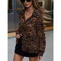 Casual Polyester Blouse For Women Featuring Button Craftsmanship - front view