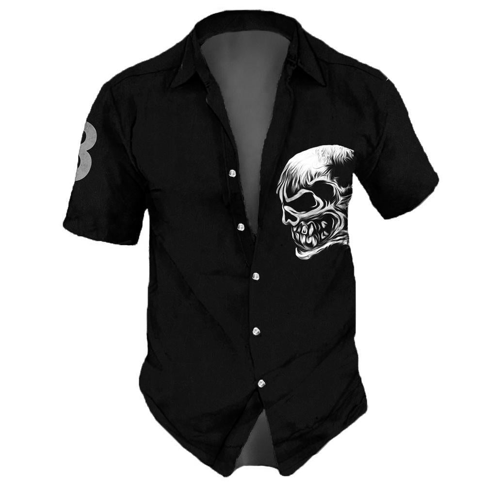 Ditsy Floral Basic Short Sleeve Men's Shirt In Polyester With Printing And Placket - view 4