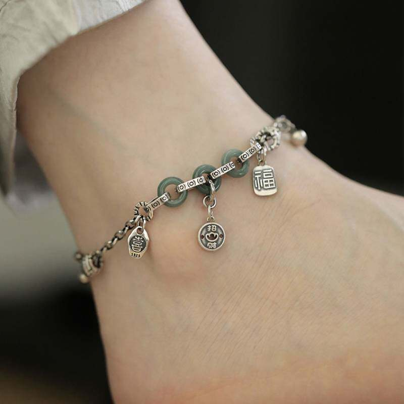 Waterproof Non Tarnish Alloy Anklet Featuring Irregular Pattern - view 6