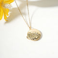 Locket Necklace For Women With Copper Chain And Copper Pendant - front view