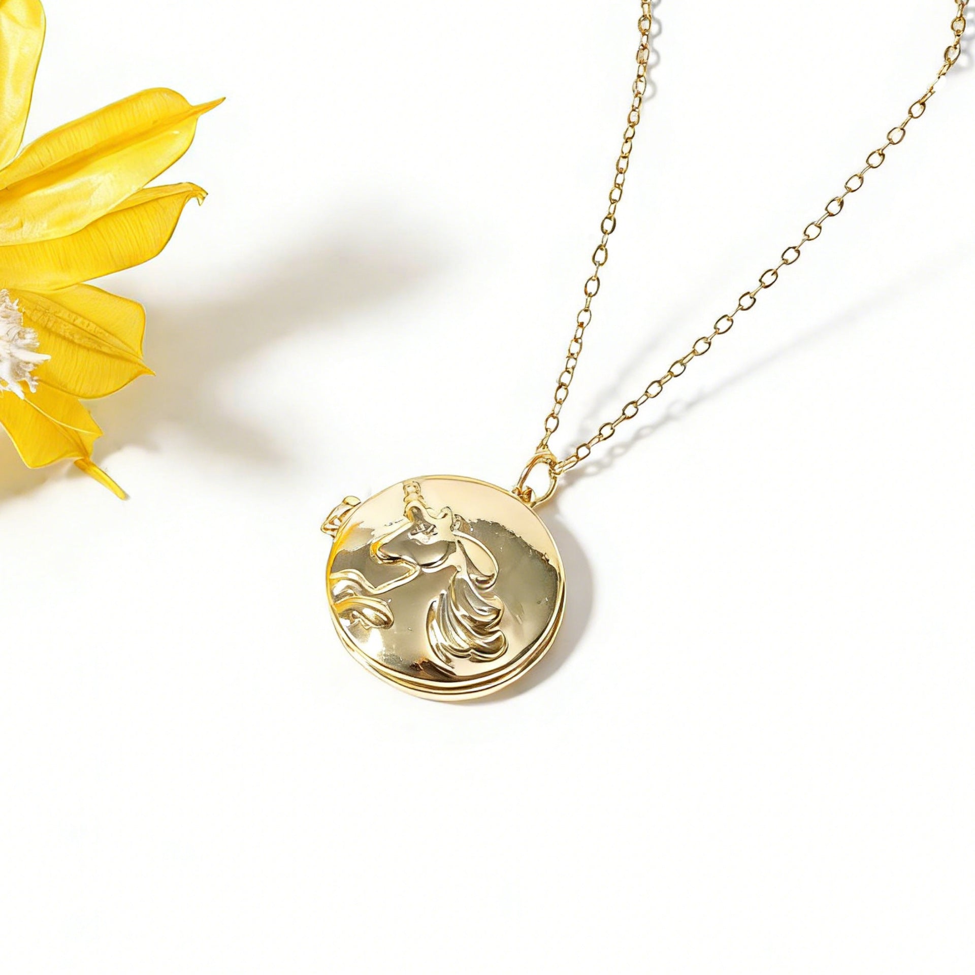 Locket Necklace For Women With Copper Chain And Copper Pendant - view 2