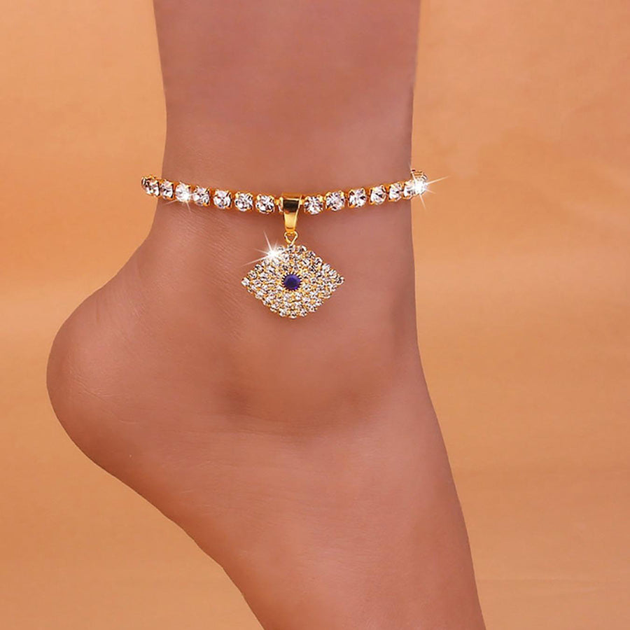 Electroplated Copper Anklet Featuring Eye Pattern - view 2