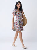 Bombay Paisley Multicolour Floral Cotton A-Line Dress
