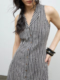 Bombay Paisley Off-White Printed Cotton-Blend Shirt Dress
