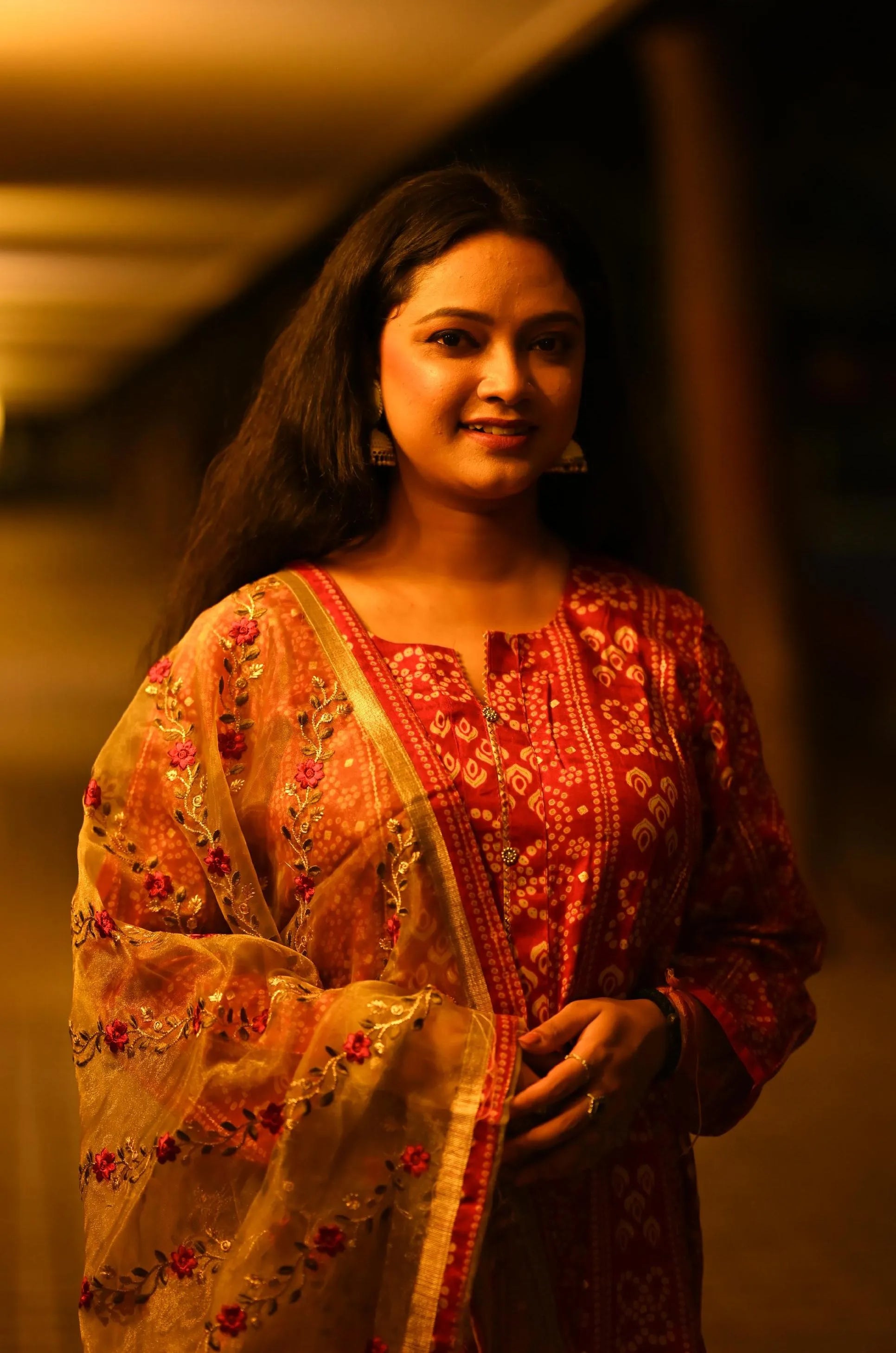 Pure Cotton Kurti Set With Emborderd Cotton Dupatta
