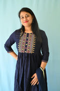 Blueberry suit set with dupatta