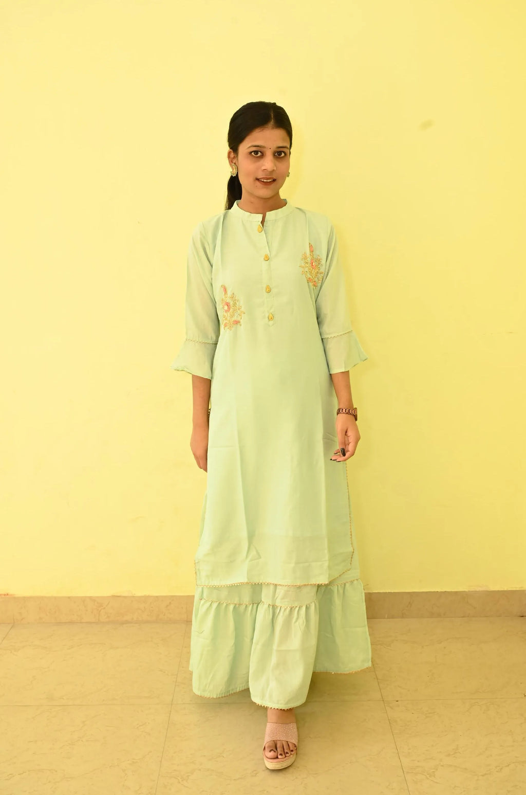 Georgette Embroidery Gharara set
