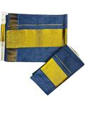 Southloom Tie and Dye Half Half Multi Colour Design Set Mundu with Super Soft Cotton (2.80 Mtrs) SL264