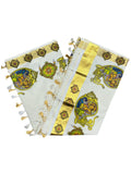 Southloom Pure Cotton Kerala Kasavu Lines Saree with Krishna Mural Printed Art Design