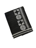 Southloom Black Printed Single Mundu Lungi Style 1
