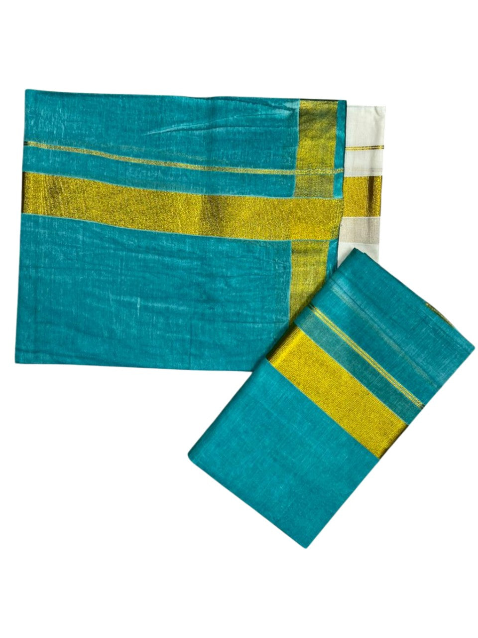 Southloom Tie and Dye Half Half Multi Colour Design Set Mundu Style 2 (2.80 Mtrs) SL264