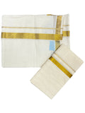 Southloom Pure Cotton Kerala Single Set Mundu with 1 inch Border