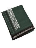 Southloom Green Printed Single Mundu Lungi Style 4