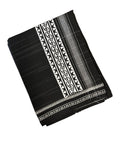 Southloom Black Printed Single Mundu Lungi Style 3