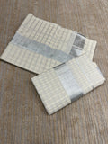 Kerala Cotton Set Mundu with Silver Kasavu Check on Body (2.80 Mtrs)
