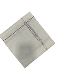 Pure White Cotton Double Mundu with Silver and Brown Chutti Kara