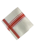 Southloom Pure Cotton Double Mundu With Red Border