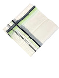 Southloom Kerala Pure Cotton Double Mundu with Green and Black Border