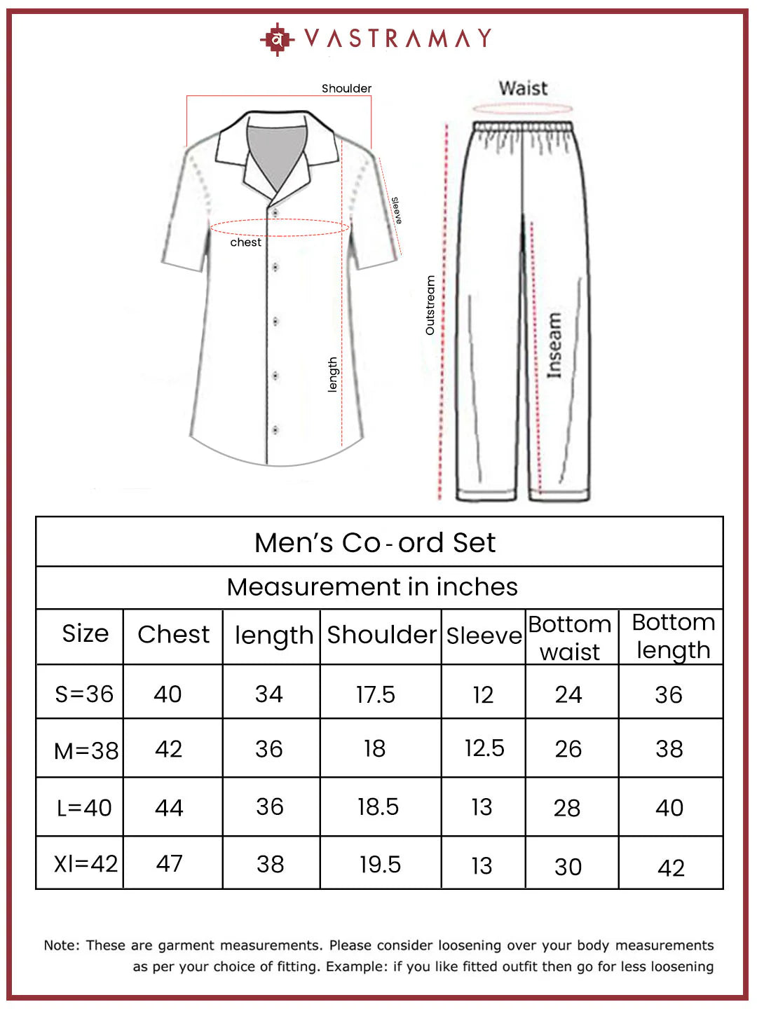 Men's Maroon Rayon Kurta with Cream Flare Pant
