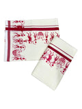 Southloom Pure Cotton Kerala Single Warly Print Set Mundu Red Border (2.80 Mtrs) SL246