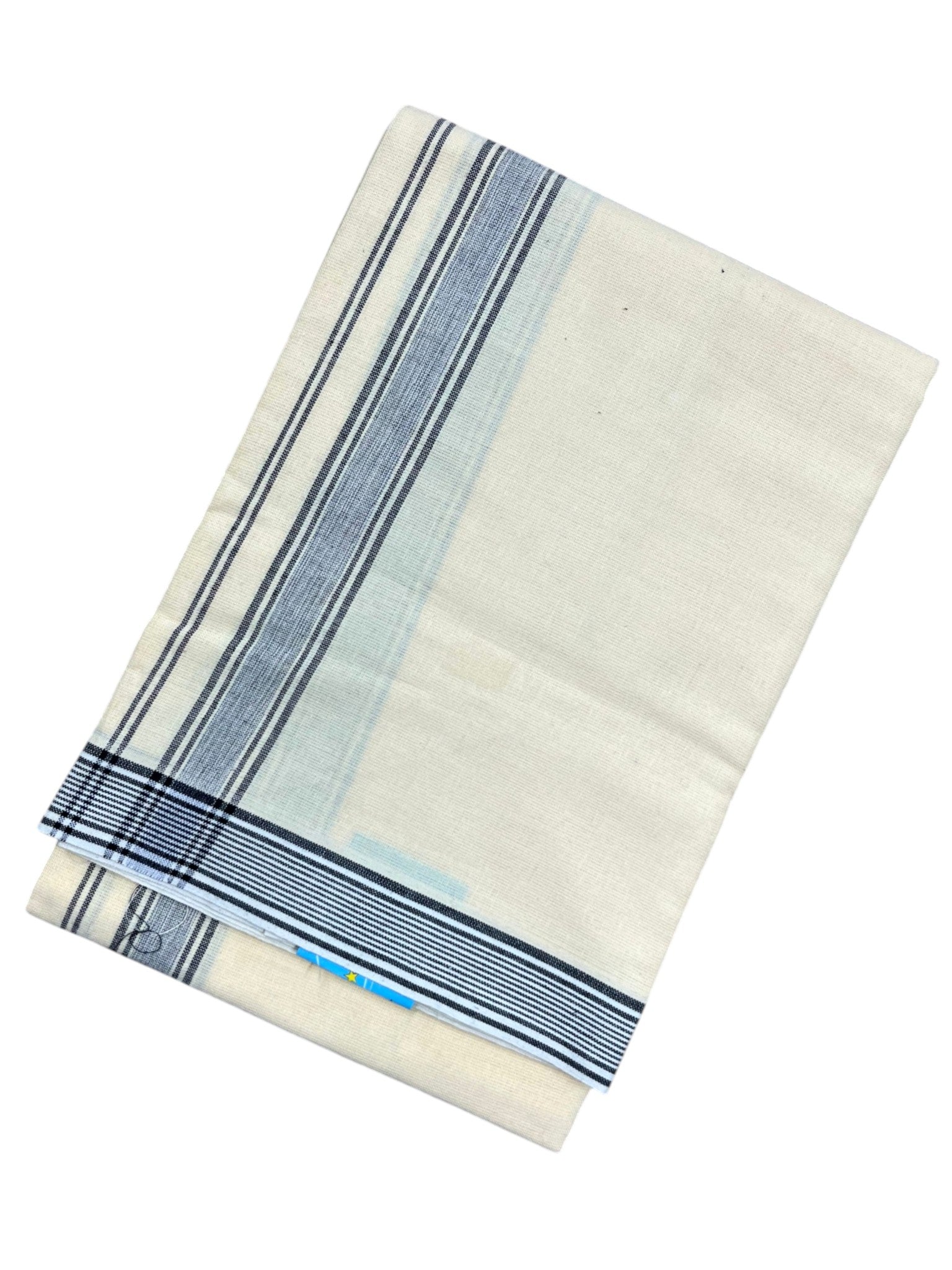 Southloom Black Printed Single Mundu Lungi
