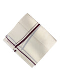 Southloom Kerala Pure Cotton Double Mundu with Purple Puliyilakara