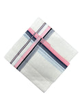 Southloom Kerala Pure Cotton Double Mundu with Peach and Blue Border