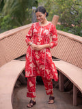 Suta Red Cotton Kurta Set