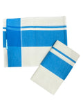 Southloom Pure Cotton Kerala Single Mulloth Set Mundu Blue Border (2.80 Mtrs) SL243