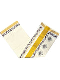 Southloom Saffron Kaavi Yellow Printed Single Mundu Lungi